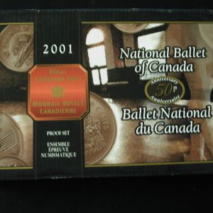 2001 Canadian National Ballet Coinage Proof Set Royal Canadian Mint
