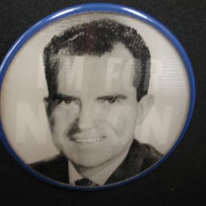 "Im For Nixon!" Vari-vue by Pictorial Vintage original pin 2.5 inches