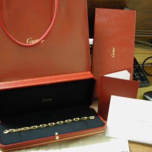 Cartier Santos 18KT Bracelet Medium Link 8" with Original Box and Papers