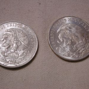 1968 Olympic 25 Pesos Brilliant Uncirculated lot of 2 Blazing White