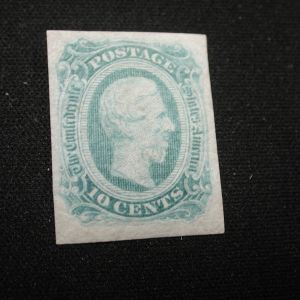 1861-184 Confederate Stamp 10 Cent Lt. Hinge Type II VF