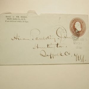 1883 Military Correspondence- Hiram Paulding- 2¢ Stamp-New York