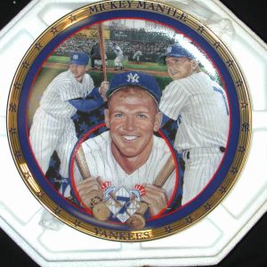 1996 Mickey Mantle-Hamilton Collection Plate- Yankees- Power At The Plate