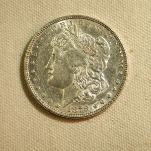 1878- 7T/F - U.S Morgan Silver Dollar AU+