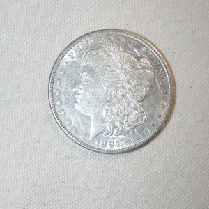 1891- U.S Morgan Silver Dollar- Uncirculated