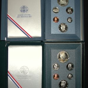 US Mint - Prestige Set lot of 12 with COA -1984, 1987 to 1997
