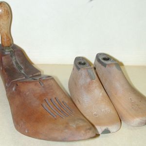 Antique Shoe Forms cobbler molds - Lot of 3 child and adult