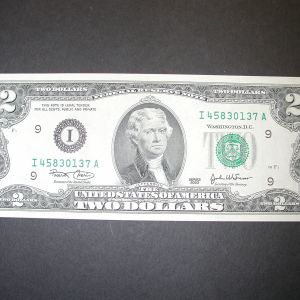 2003 U.S Uncirculated $2 Dollar Bill Washington DC