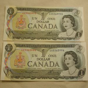 1937 Bank of Canada Banque du Canada $1 Note Uncirculated