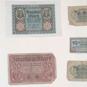 German Notes-1918-1940- 10 Pfennig-100 Mark Mixed Lot of 9- Circulated