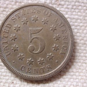1872 U.S Shield Nickel ( No Rays) Die crack @ 9 and 2 o'clock Obv. Extra Fine