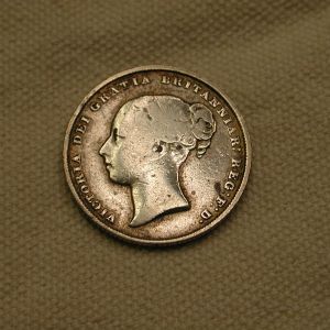 1853 One Shilling Great Britain Fine
