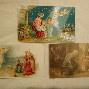 1910-1912 Christmas Post Cards Lot of Three Used 1 Cent