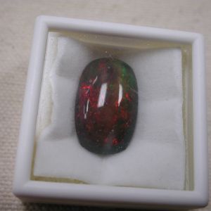 Ethiopian Black Opal 10.38 Ct 21x13 Cabochon Rectangle