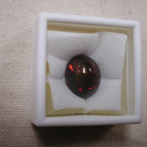 Ethiopian Black Opal 8.68ct 15x12 Cabochon Red Oval