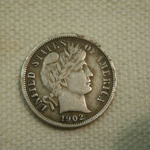 1902 U.S Barber Dime Very Fine