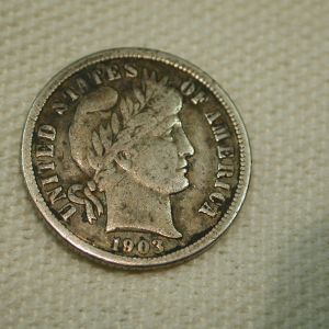 1903-O U.S Barber Dime Very Fine