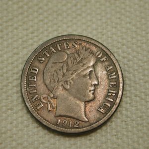 1912 U.S Barber Dime Very Fine