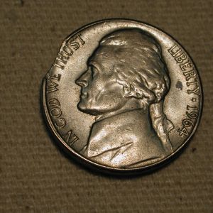 U.S Error Nickel Coin w/ Clipped Planchet
