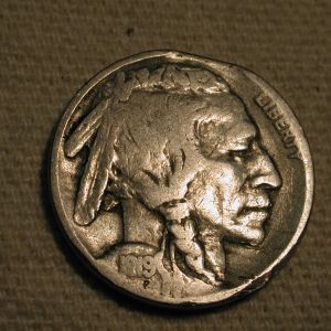 U.S Buffalo 1919 Nickel Error Coin w/ Clipped Planchet