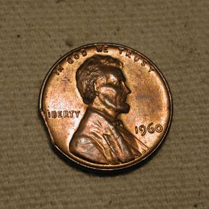 U.S Coin 1960 Error Coin W/ Clipped Planchet