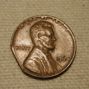 U.S Coin 1964 Penny Error W/ Clipped Planchet