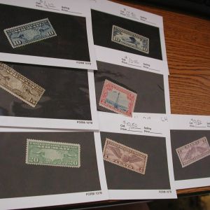 C7-C8-C9-C10-C11-C12 lot of 7 Airmail stamps