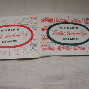 Sinclair Early American Car Stamps Set of No. 2 and 5