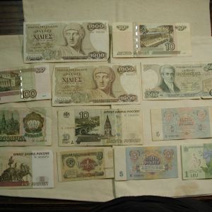 Mixed lot Russia-Greece-Hungary 1930-1980 circulated lot of 12