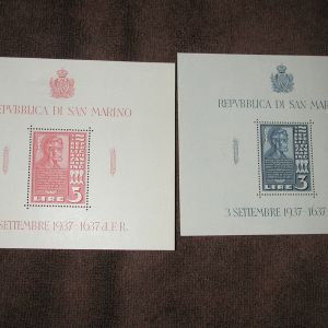 Italy Stamps #186-7 Very Light Hinge Souvenir Sheets