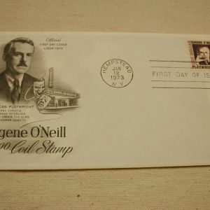 1973 Eugene O'Neil Coil Stamp First Day Issue