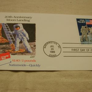 1989 20th Anniversary Moon Landing First Day Issued