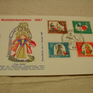 1967 Germany Wohlfahrtsmarken Frau Holle F.D.C CPL