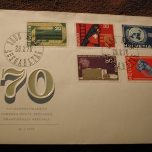 Switzerland  1970 Francobolli Special CPL FDC Stamps