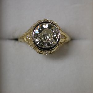 Heirloom 2 carat Engagement ring Redesign with your stones Gold/Platinum