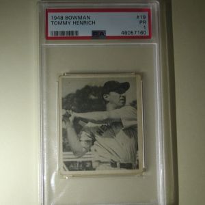1948 Bowman Tommy Henrich #19  PSA 1