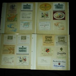 European Wine Labels book of 186 Germany France Italy 1940-1970