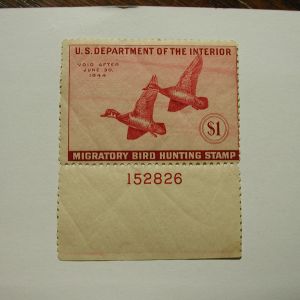 Federal Duck Stamp - $1 -#RW10 - MNH - Plate Numbered Single -1943 (Scott Cat $140.00)