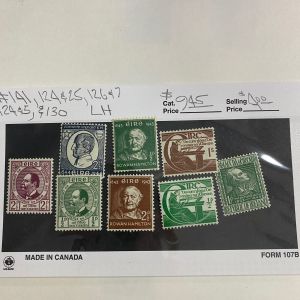 Ireland Stamp #141, 124, 25, 126, 7,124 , 5, 130 LH