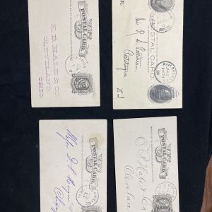 U.S 1910 Post Cards Used Bank Deposit-County ClerkLot of four