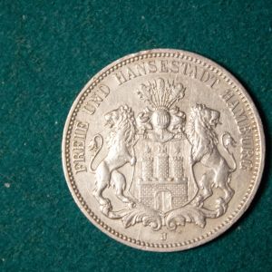 1909 Hamburg Germany (3 Marr) About Uncirculated KM 620