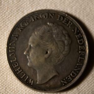 1944-D Curacao 2 1/2 Gulden Extra Fine KM46