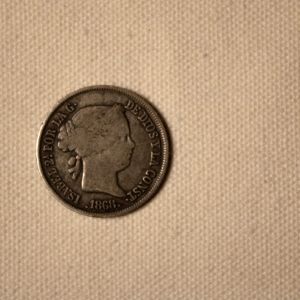 1868 Spain 40 Centimos Very Fine