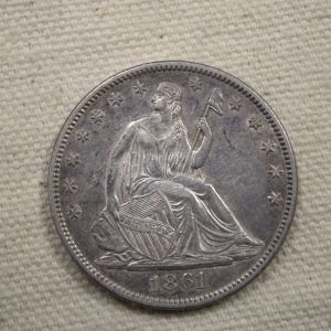 1861 U.S Seated Liberty Half Dollar Uncirculated