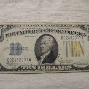 1934A B-A Block U.S Silver Certificate Ten Very Fine