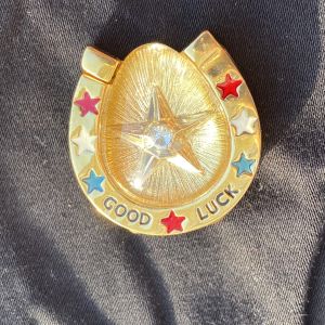 Estee Lauder A54 Beautiful Gold "Goodluck" Star Solid Perfume Compact 2004