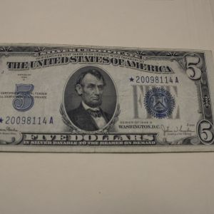 1934D U.S Five Dollar Star Note Very Fine