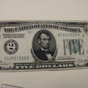 1928-A U.S Five Dollar Note Very Fine