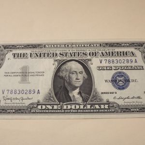 1957-B U.S One Dollar Silver Certificate Very Fine