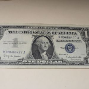 1957-B U.S One Dollar Silver Certificate Very Fine